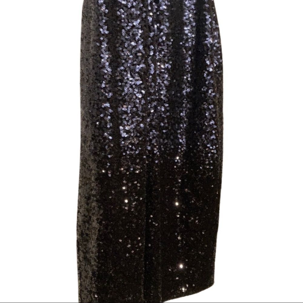 Ralph Lauren Ombré Sequin Blue Sleeveless Gown - Picture 3 of 6